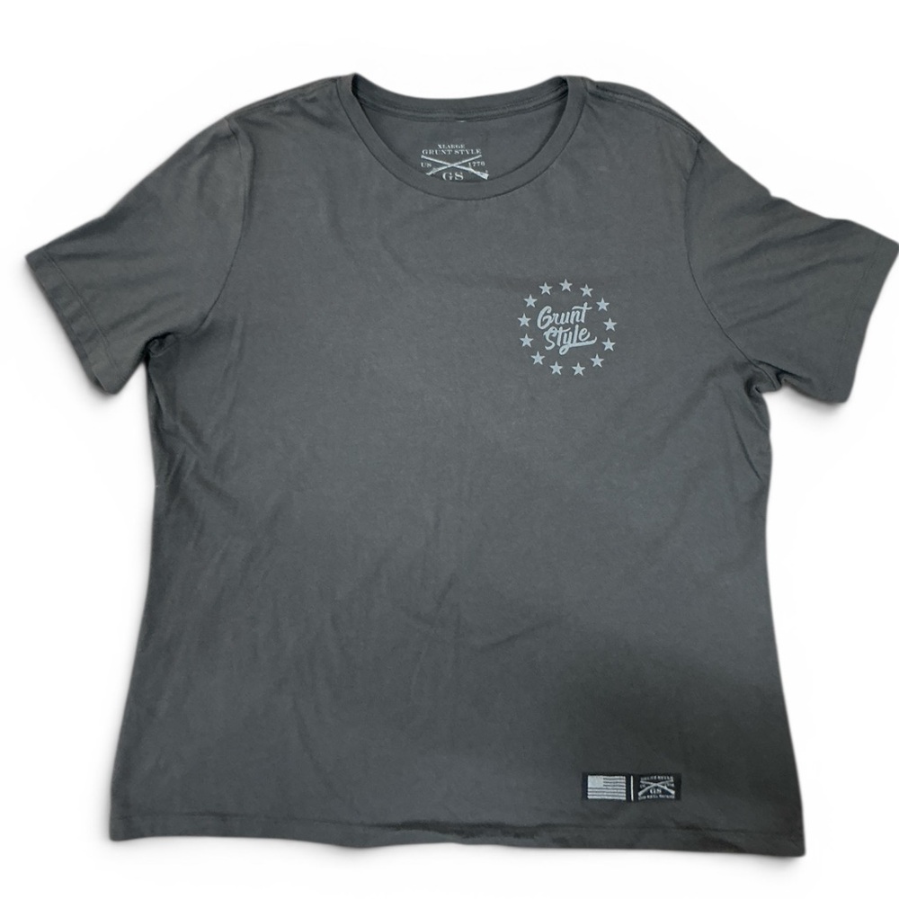 Grunt Style Charcoal Short Sleeve Tee with Chest Logo